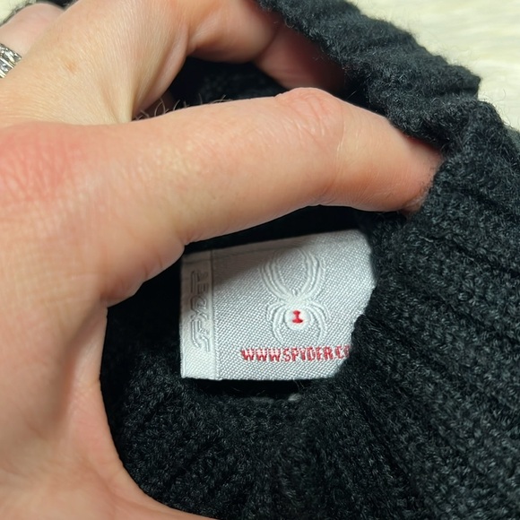 Kids Spyder wool blend sweater black and‎ white - Picture 3 of 5